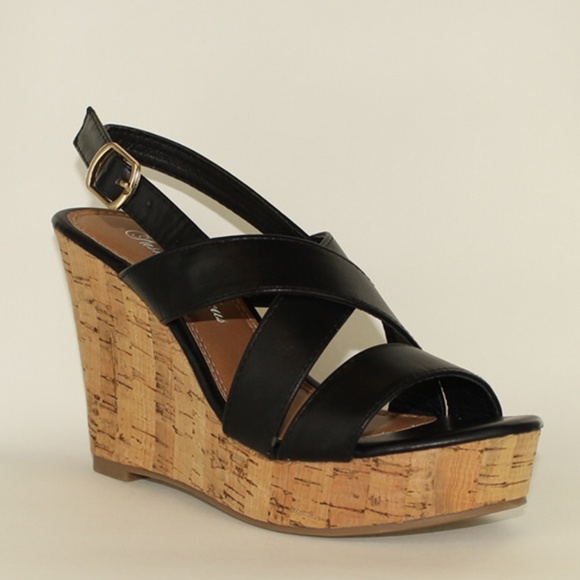 Wedge Sandals from Fashion Focus - Super-33 Black - Picture 2 of 2